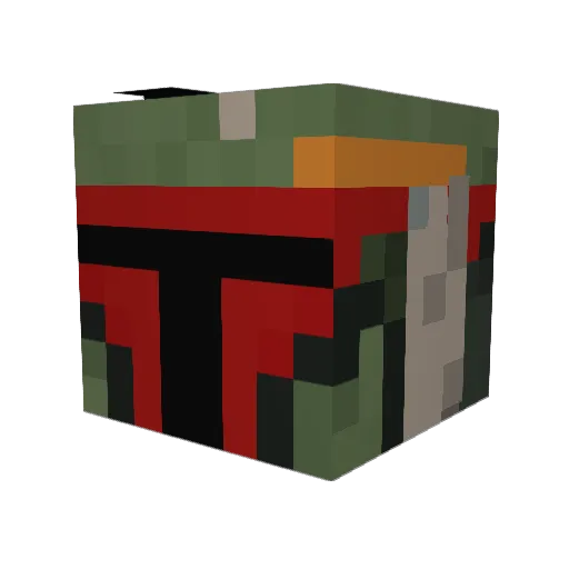 JQZ20 Minecraft avatar head, 3D render