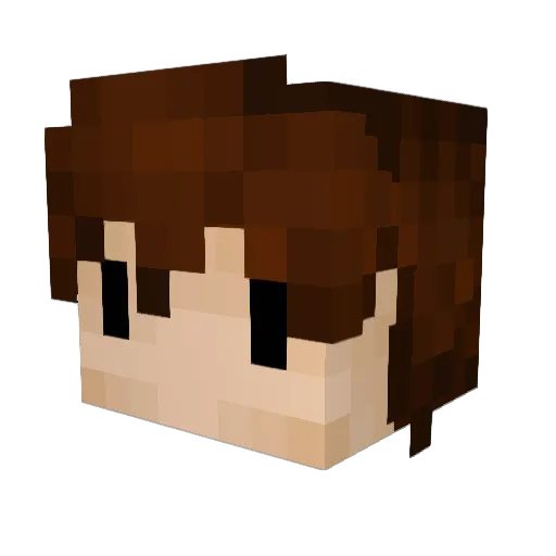 JR06 Minecraft avatar head, 3D render