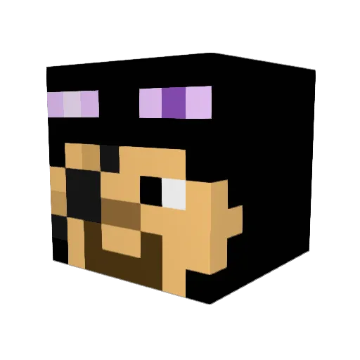 JR1007 Minecraft avatar head, 3D render
