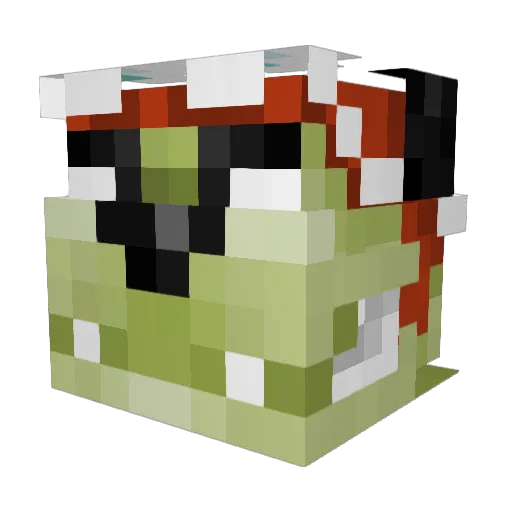 JR2424 Minecraft avatar head, 3D render