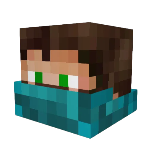 JR8x Minecraft avatar head, 3D render
