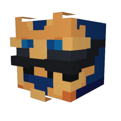 JR9600 Minecraft avatar head, 3D render