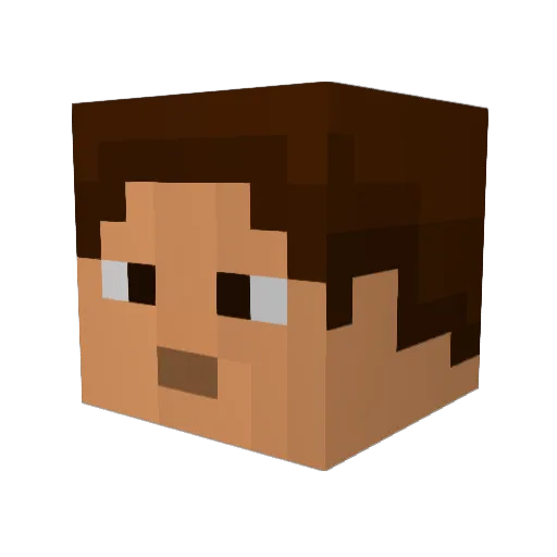 JRA163 Minecraft avatar head, 3D render