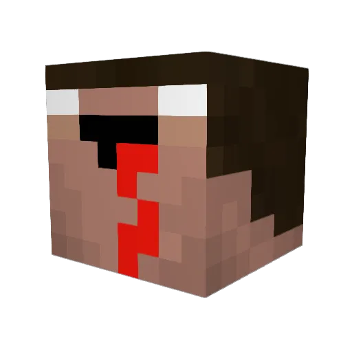 JRCUBER2007 Minecraft avatar head, 3D render
