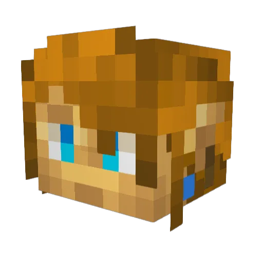 JREVIEW14 Minecraft avatar head, 3D render