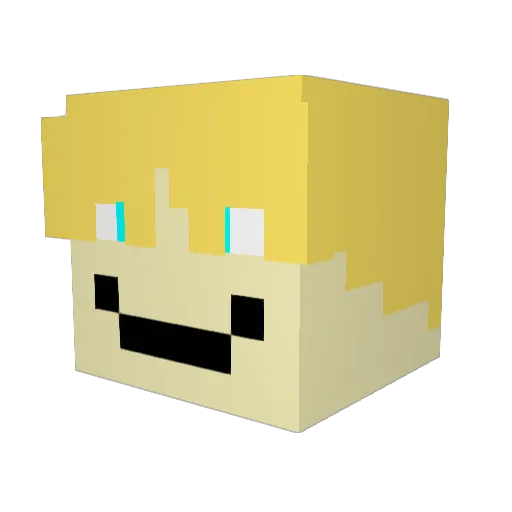 JRF21 Minecraft avatar head, 3D render