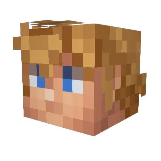 JRG135 Minecraft avatar head, 3D render