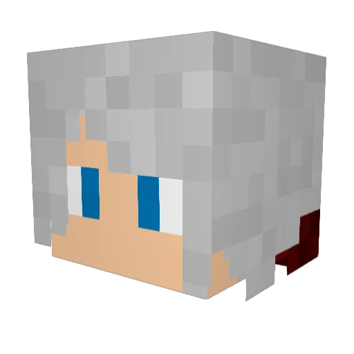 JRGT04 Minecraft avatar head, 3D render