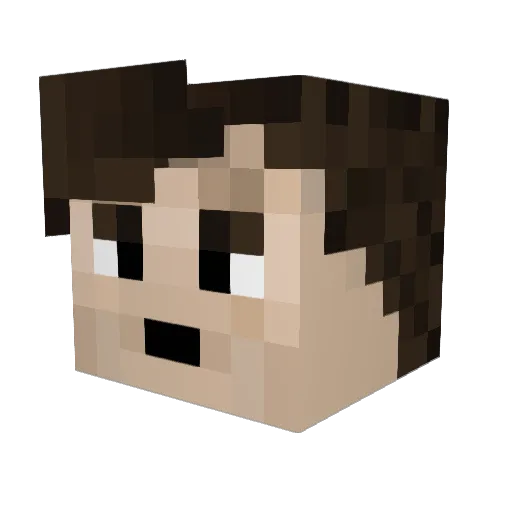 JRH1230 Minecraft avatar head, 3D render