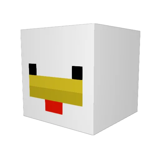 JRJ0522 Minecraft avatar head, 3D render