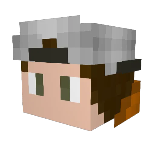 JRJR2019 Minecraft avatar head, 3D render