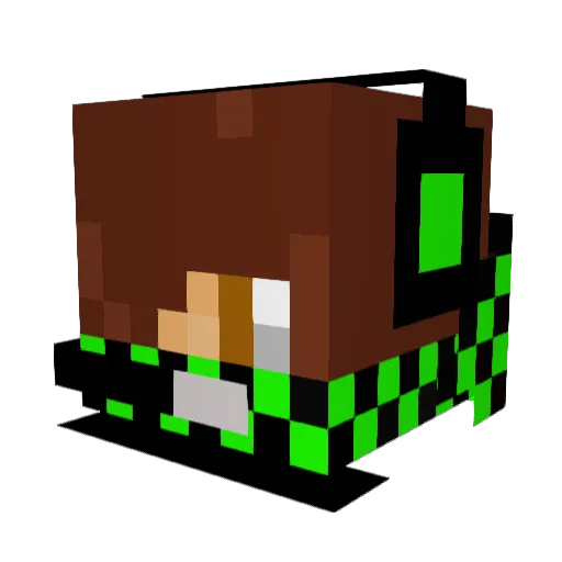 JRJThunder Minecraft avatar head, 3D render