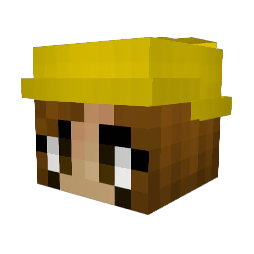 JRMLTN Minecraft avatar head, 3D render