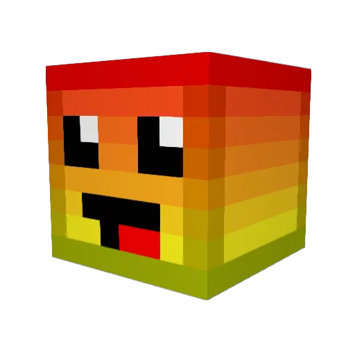 JRO2626 Minecraft avatar head, 3D render