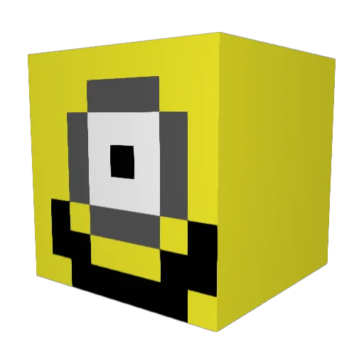 JROC1 Minecraft avatar head, 3D render