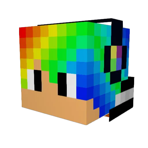 JRSilverstone Minecraft avatar head, 3D render
