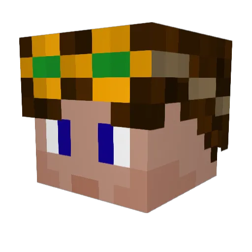 JRT1607 Minecraft avatar head, 3D render