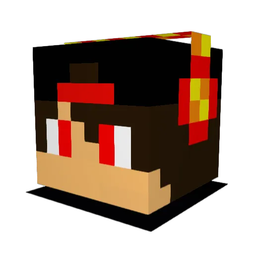 JRWarlord Minecraft avatar head, 3D render