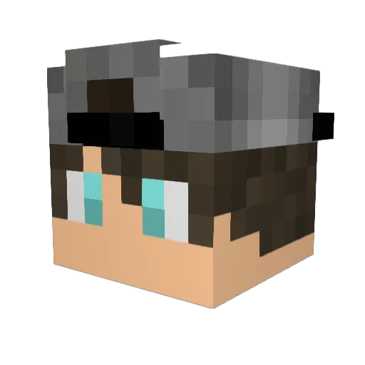 JR_10426 Minecraft avatar head, 3D render