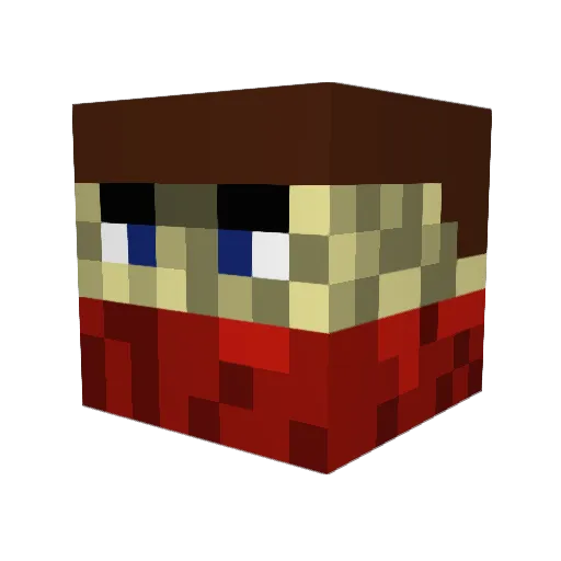 JR_Brueder Minecraft avatar head, 3D render