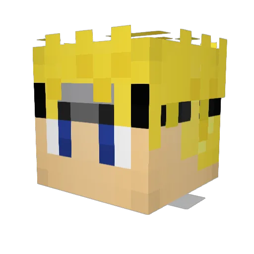 JRayfall Minecraft avatar head, 3D render