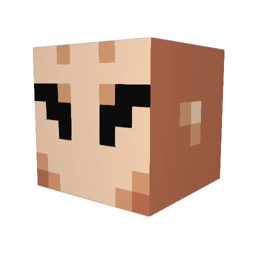 JReck33 Minecraft avatar head, 3D render