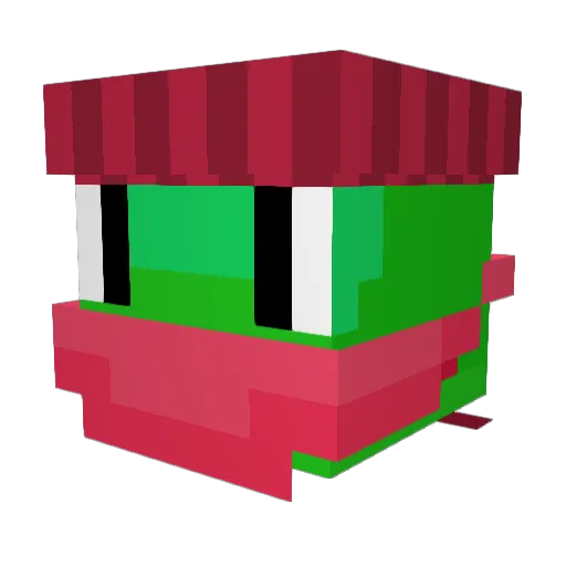 JRibit Minecraft avatar head, 3D render