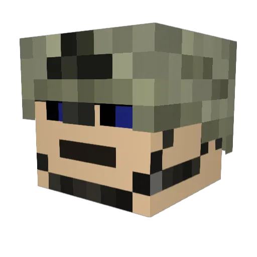JRobi528 Minecraft avatar head, 3D render