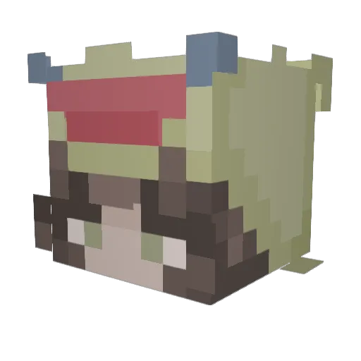 JRogo10 Minecraft avatar head, 3D render