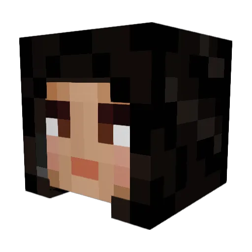 JS0ud Minecraft avatar head, 3D render