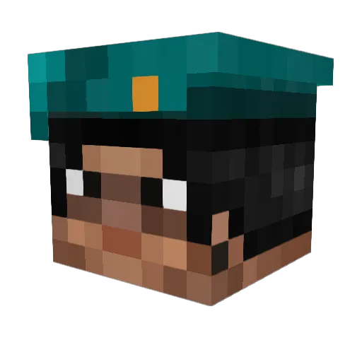 JS15K Minecraft avatar head, 3D render
