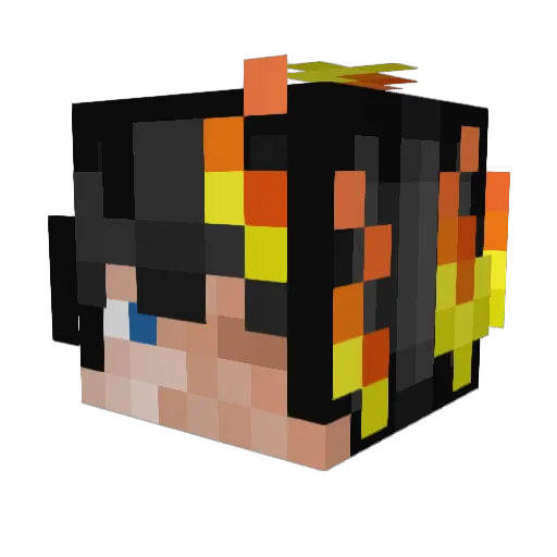 JS187 Minecraft avatar head, 3D render