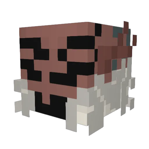 JSCS9608 Minecraft avatar head, 3D render