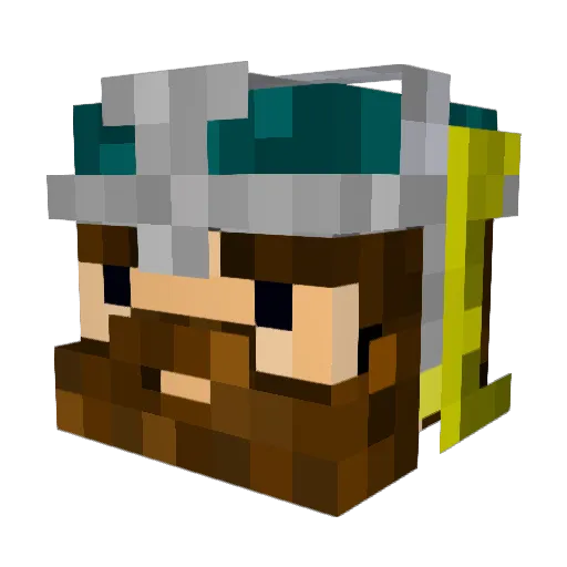JSHC Minecraft avatar head, 3D render