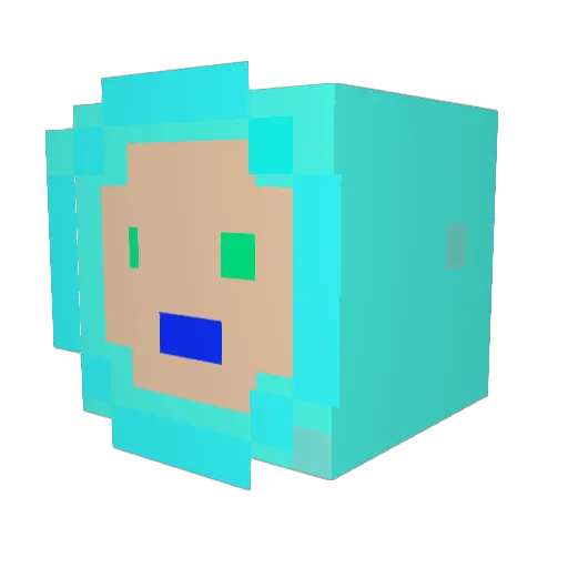JSKDiver Minecraft avatar head, 3D render