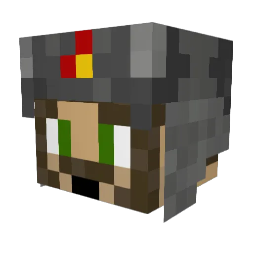 JSR1337 Minecraft avatar head, 3D render