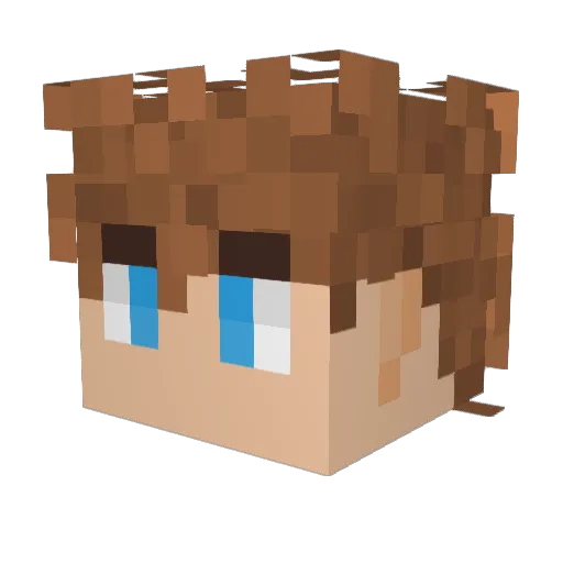 JSTAR28 Minecraft avatar head, 3D render