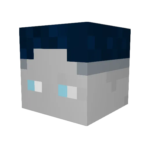 JSTNHMP Minecraft avatar head, 3D render