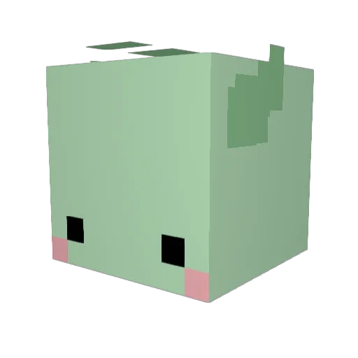 JS_Unicorn Minecraft avatar head, 3D render