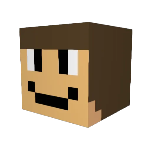 JSaint13 Minecraft avatar head, 3D render