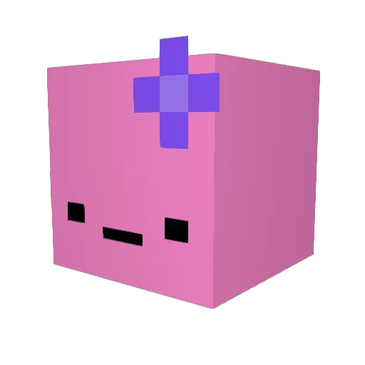 JSback Minecraft avatar head, 3D render