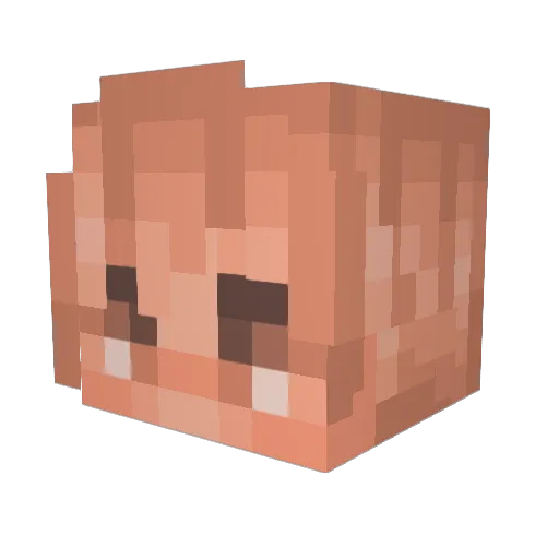 JSchou Minecraft avatar head, 3D render