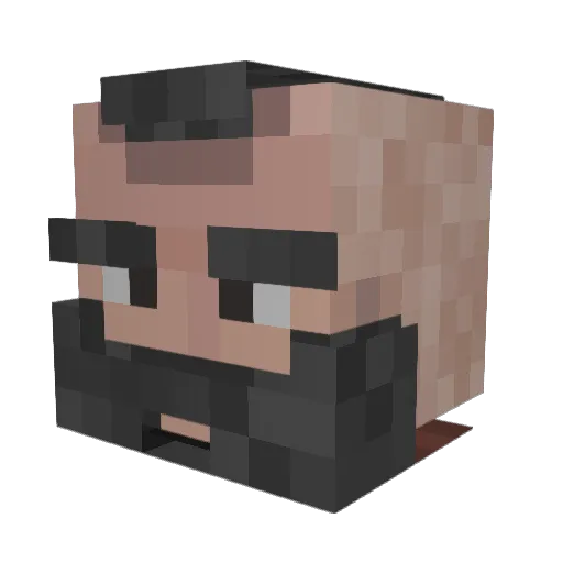 JShindeiru_ Minecraft avatar head, 3D render