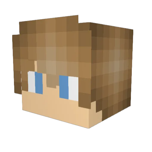 JSp1ce Minecraft avatar head, 3D render
