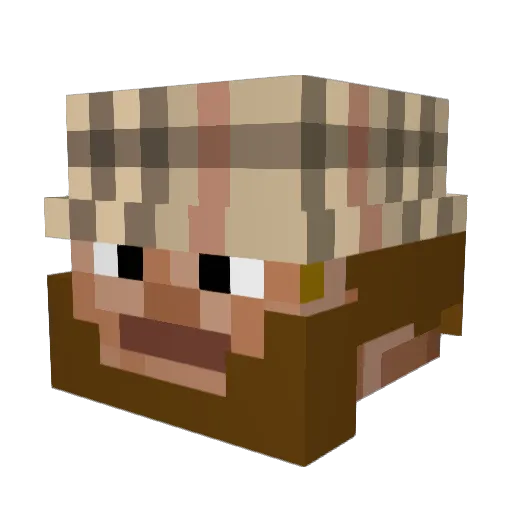 JT3318 Minecraft avatar head, 3D render