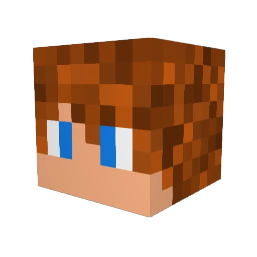 JT33 Minecraft avatar head, 3D render
