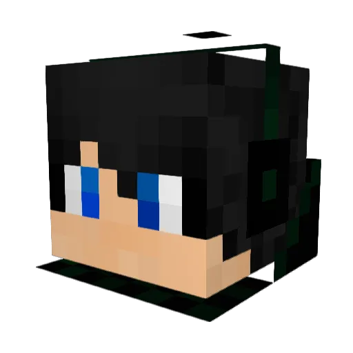 JTFcraft Minecraft avatar head, 3D render