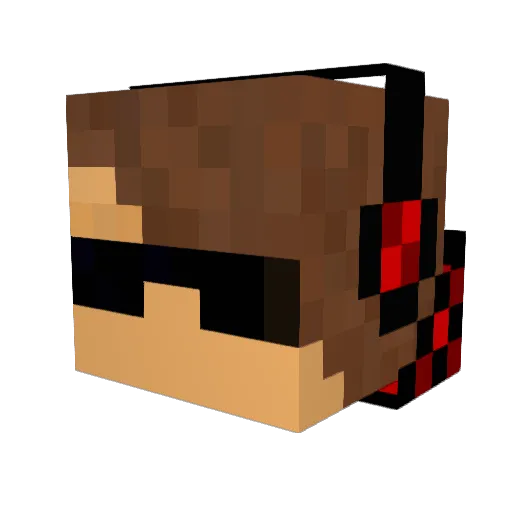 JTGDB Minecraft avatar head, 3D render