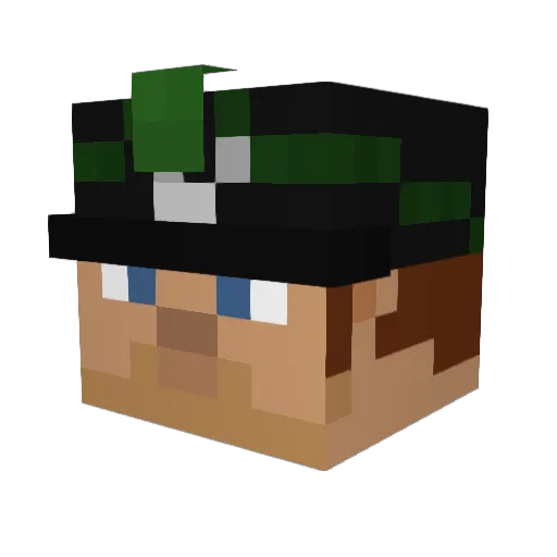 JTMLN Minecraft avatar head, 3D render