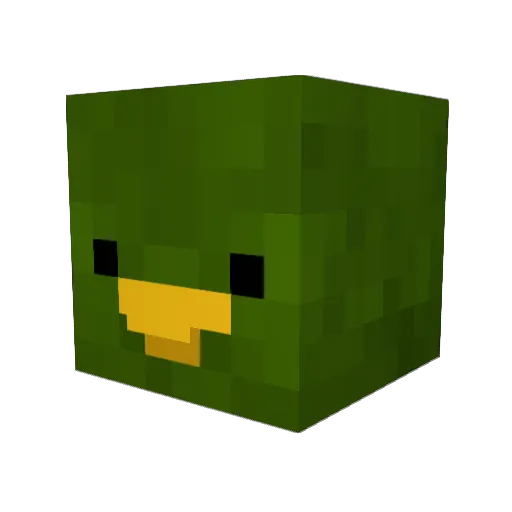 JTP0D Minecraft avatar head, 3D render